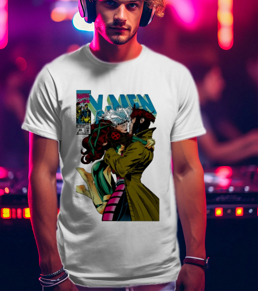 Marvel Comics X Men Gambit And Rogue Kiss Cover Comfort Colors Adult T-Shirt