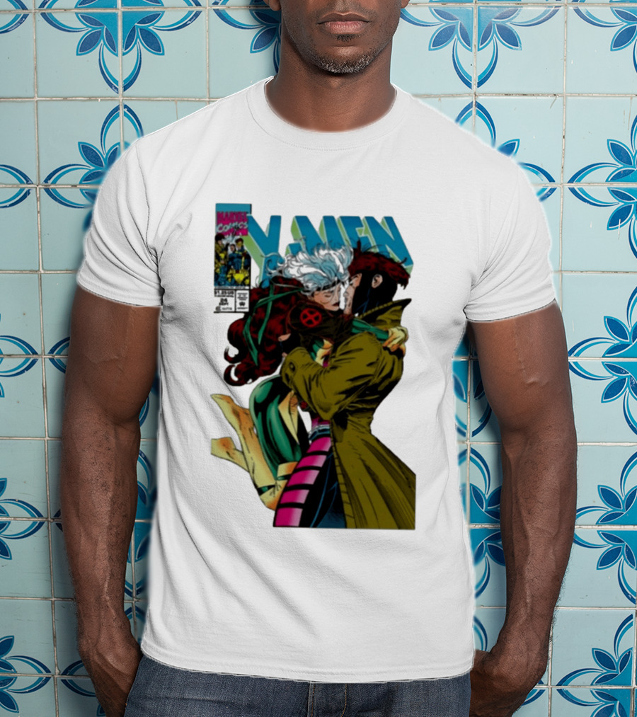 Marvel Comics X Men Gambit And Rogue Kiss Cover Comfort Colors Adult T-Shirt