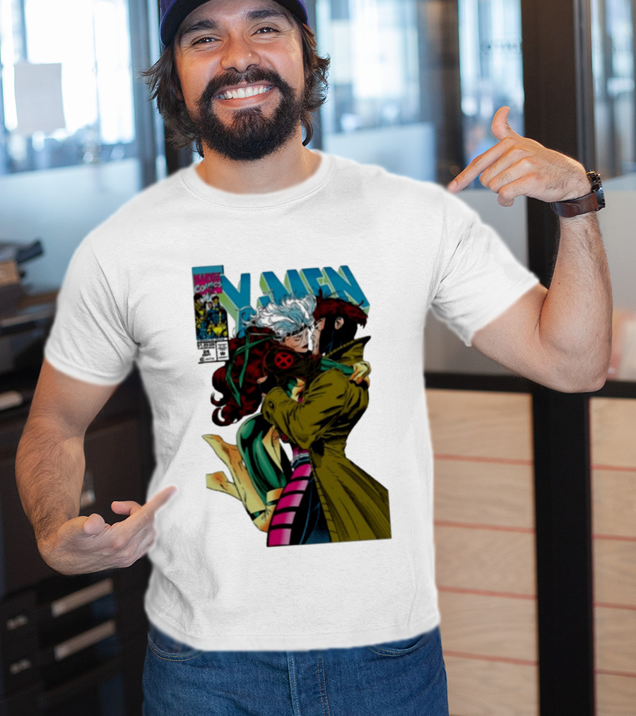 Marvel Comics X Men Gambit And Rogue Kiss Cover Comfort Colors Adult T-Shirt