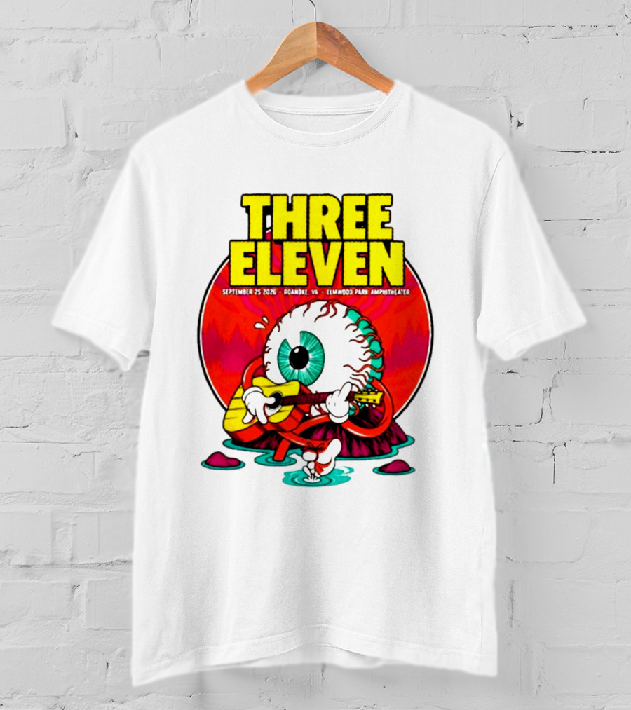 THREE ELEVEN September 25 2026 Roanoke VA Elmwood Park Amphitheater Event T-Shirt