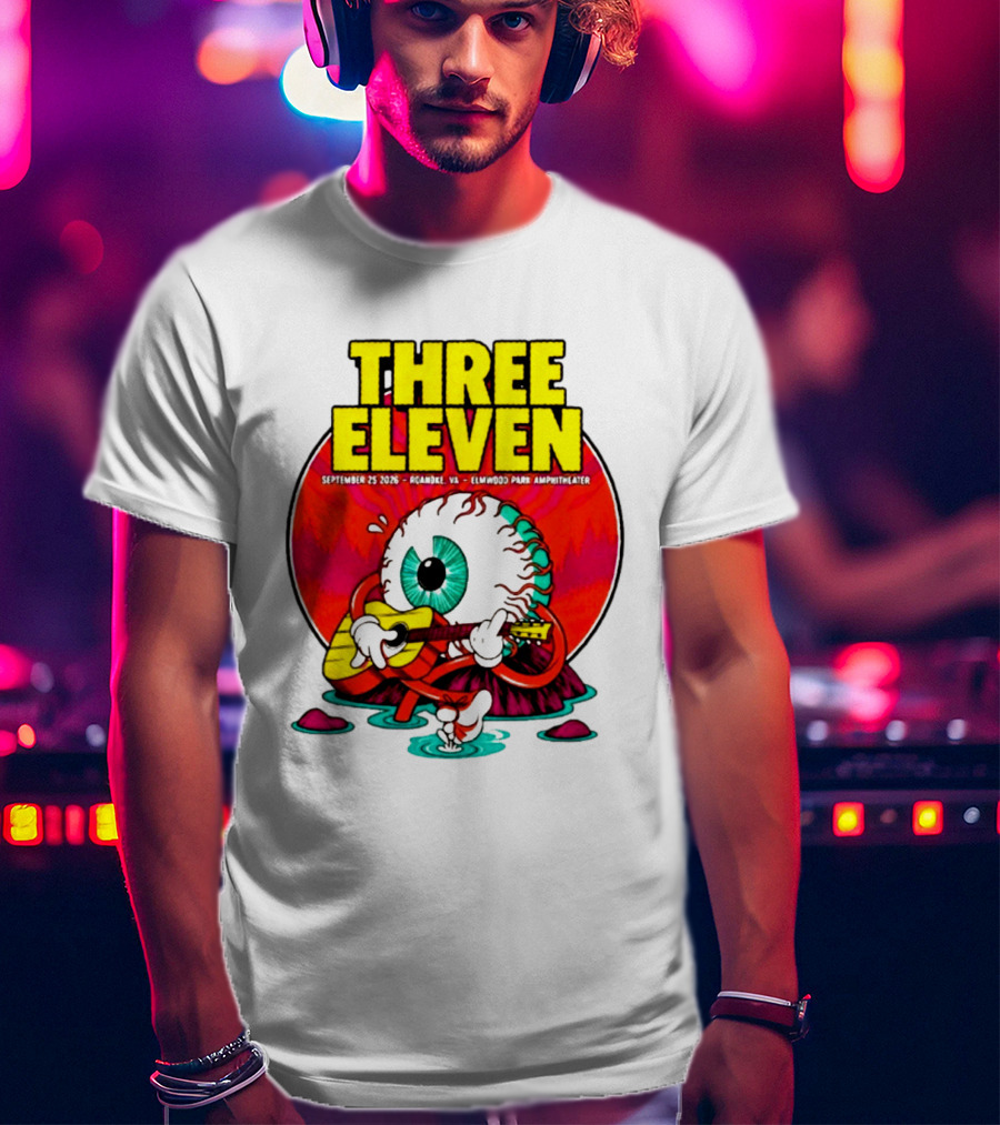 THREE ELEVEN September 25 2026 Roanoke VA Elmwood Park Amphitheater Event T-Shirt