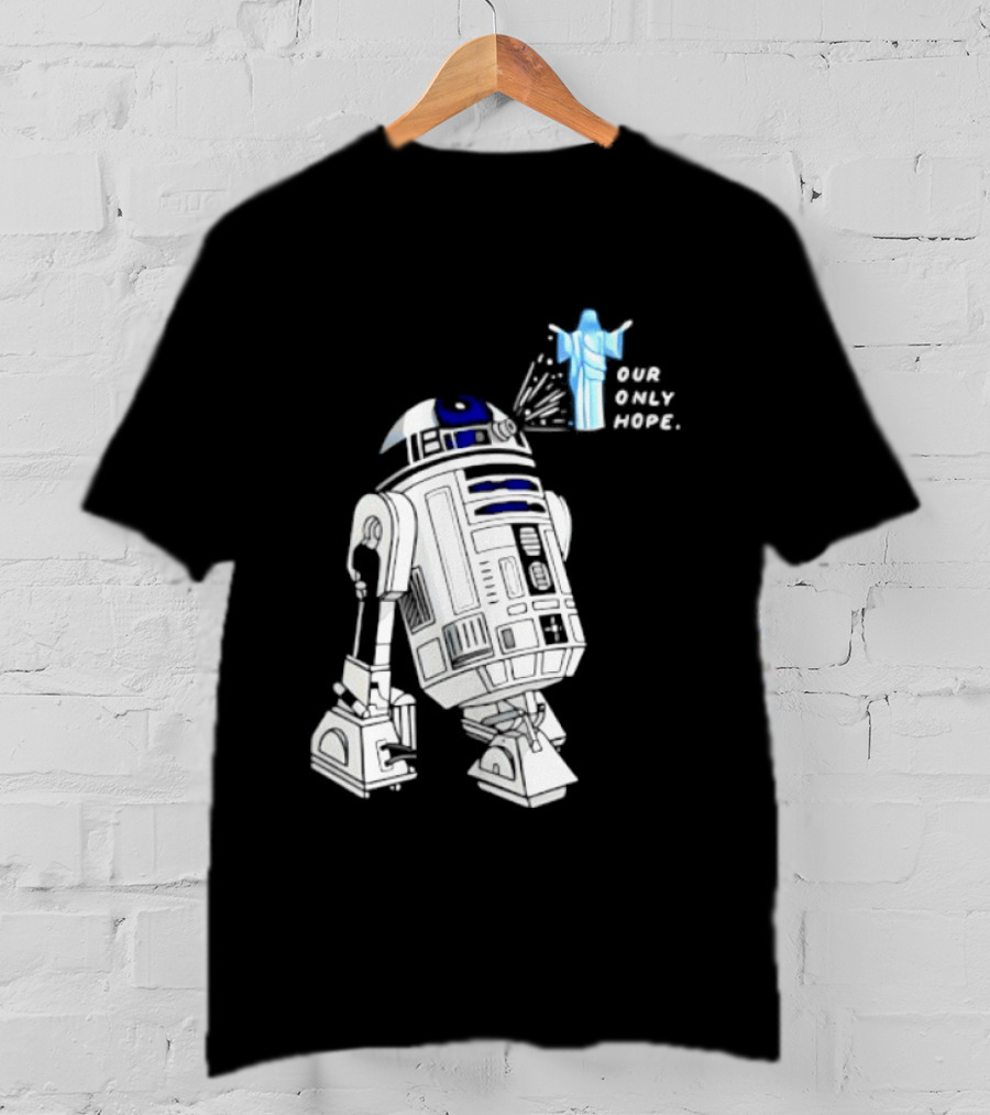 R2 D2 Our Only Hope Star Wars Sci Fi Droid Hologram T-Shirt