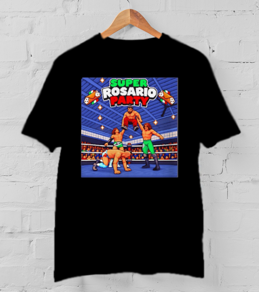 Super Rosario Party Wrestling Arena Pizzeria T-Shirt