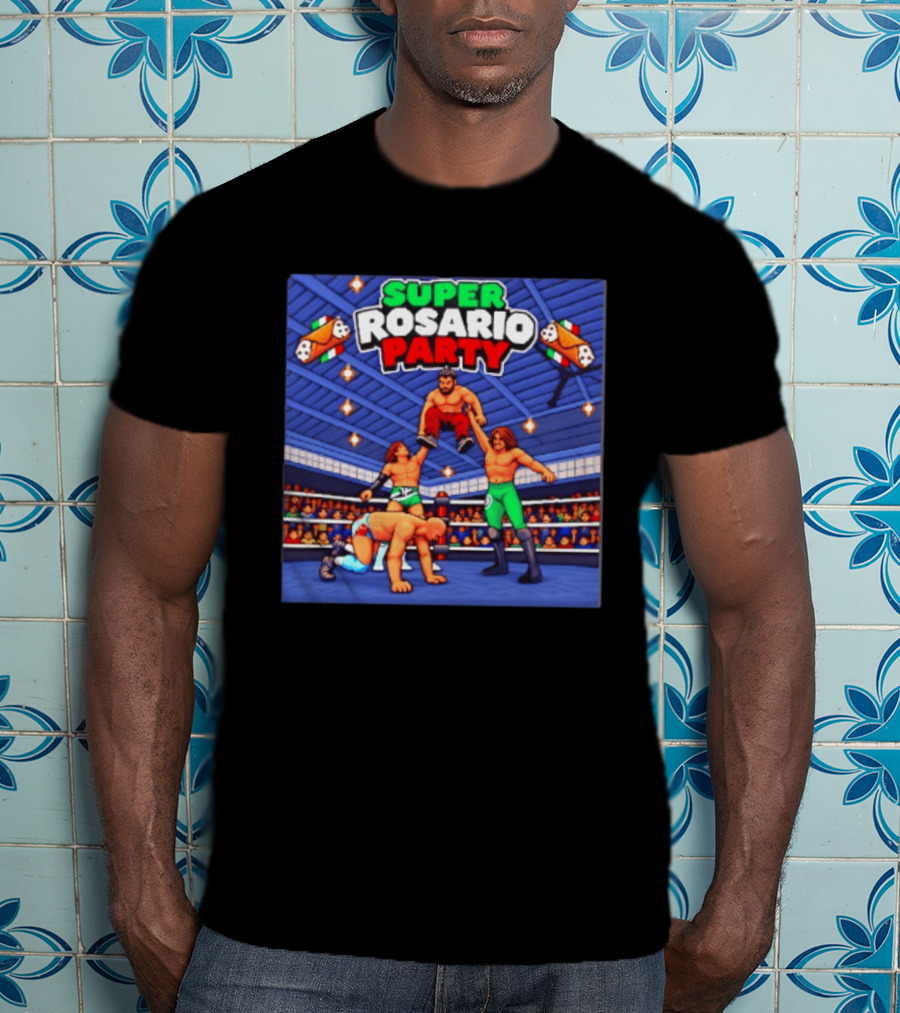 Super Rosario Party Wrestling Arena Pizzeria T-Shirt