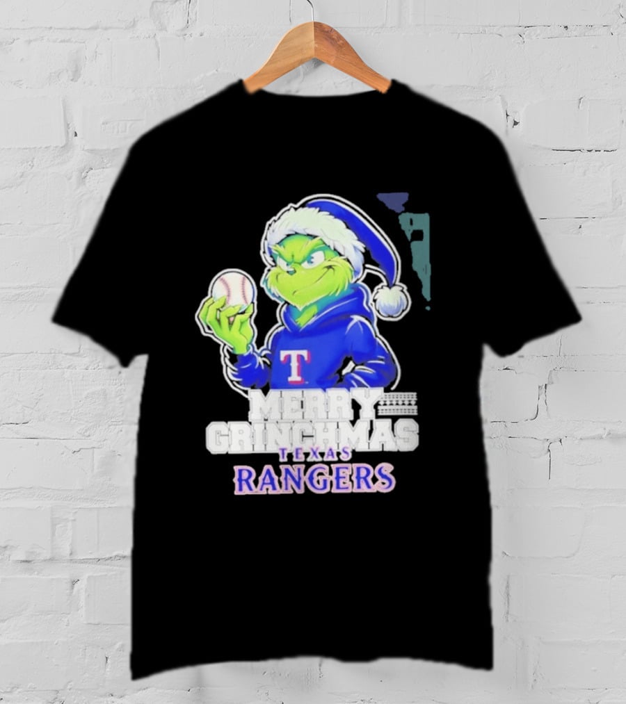 Grinch Merry Grinchmas Texas Rangers Baseball Holiday 2026 T-Shirt