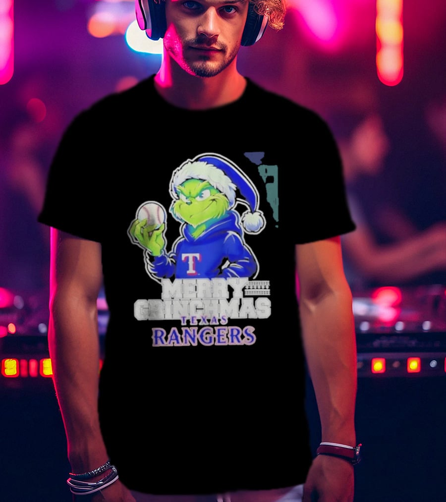 Grinch Merry Grinchmas Texas Rangers Baseball Holiday 2026 T-Shirt