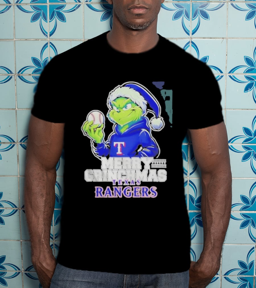 Grinch Merry Grinchmas Texas Rangers Baseball Holiday 2026 T-Shirt