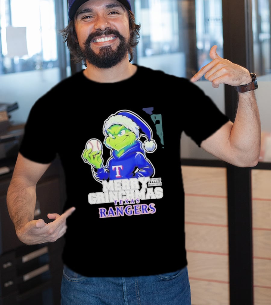 Grinch Merry Grinchmas Texas Rangers Baseball Holiday 2026 T-Shirt