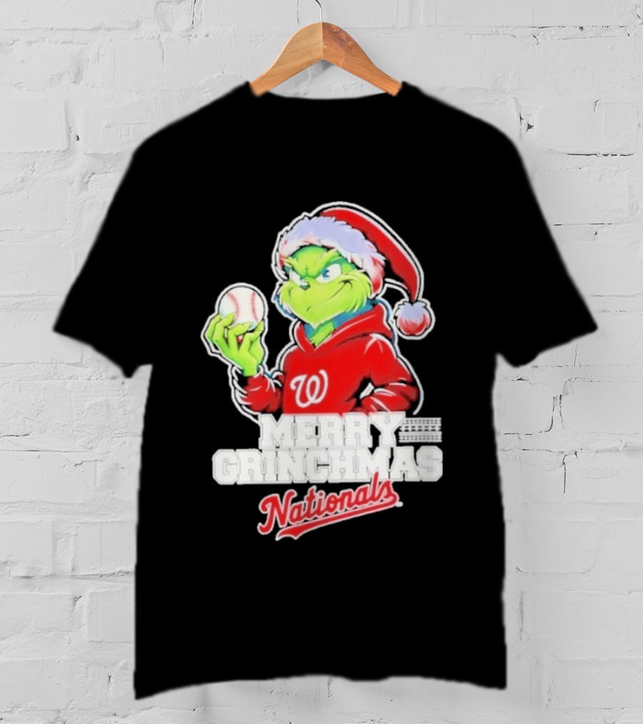 Grinch Merry Grinchmas Washington Nationals Baseball Christmas 2026 T-Shirt