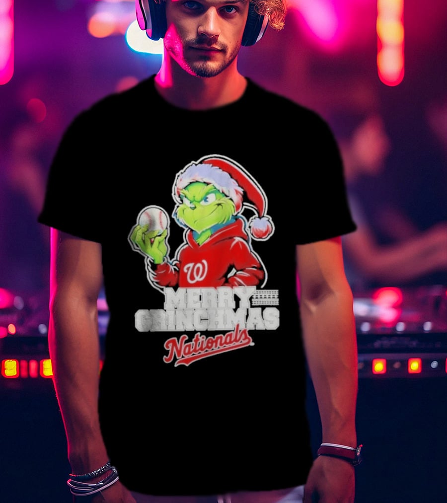 Grinch Merry Grinchmas Washington Nationals Baseball Christmas 2026 T-Shirt