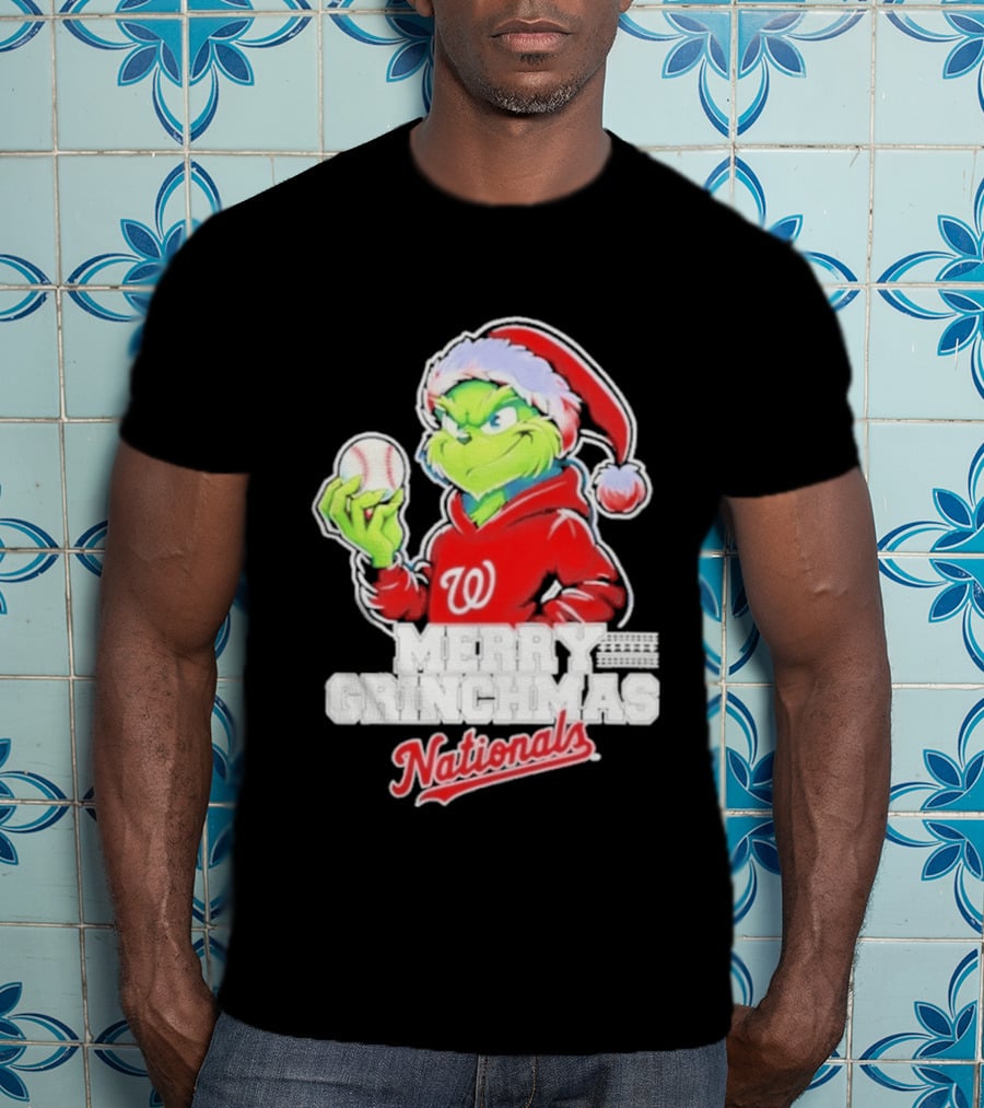 Grinch Merry Grinchmas Washington Nationals Baseball Christmas 2026 T-Shirt