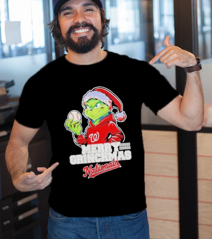 Grinch Merry Grinchmas Washington Nationals Baseball Christmas 2026 T-Shirt