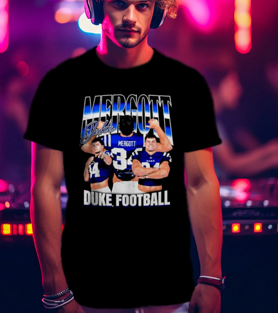 Duke Blue Devils Football Luke Mergott NCAA Player T-Shirt