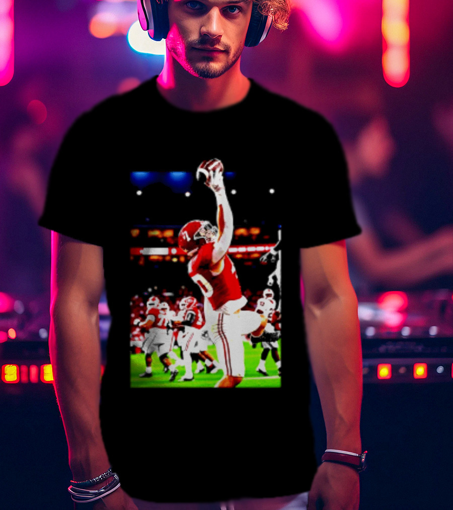 Alabama Crimson Tide Josh Ford One Handed Football Catch T-Shirt
