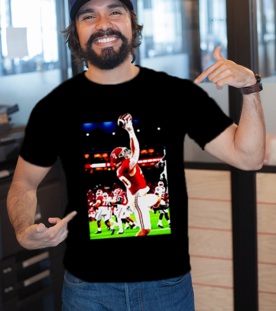 Alabama Crimson Tide Josh Ford One Handed Football Catch T-Shirt