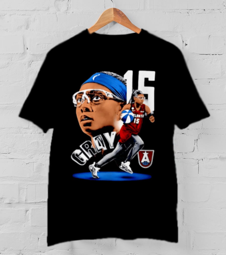 Allisha Gray 15 Atlanta Dream WNBA Basketball Player Action T-Shirt