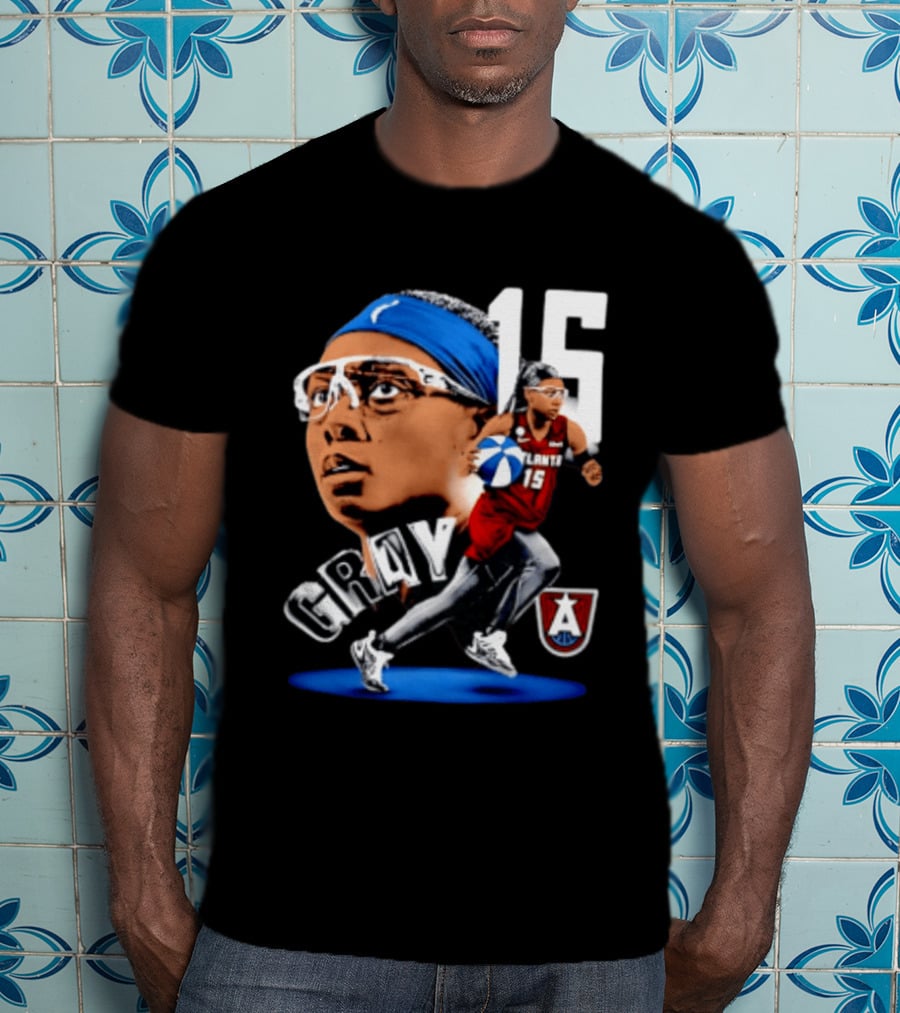 Allisha Gray 15 Atlanta Dream WNBA Basketball Player Action T-Shirt
