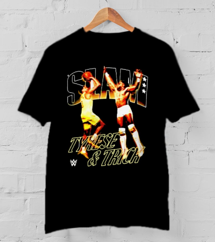 Slam Dunk Tyrese Haliburton Vs Trick Williams WWE Basketball Matchup T-Shirt