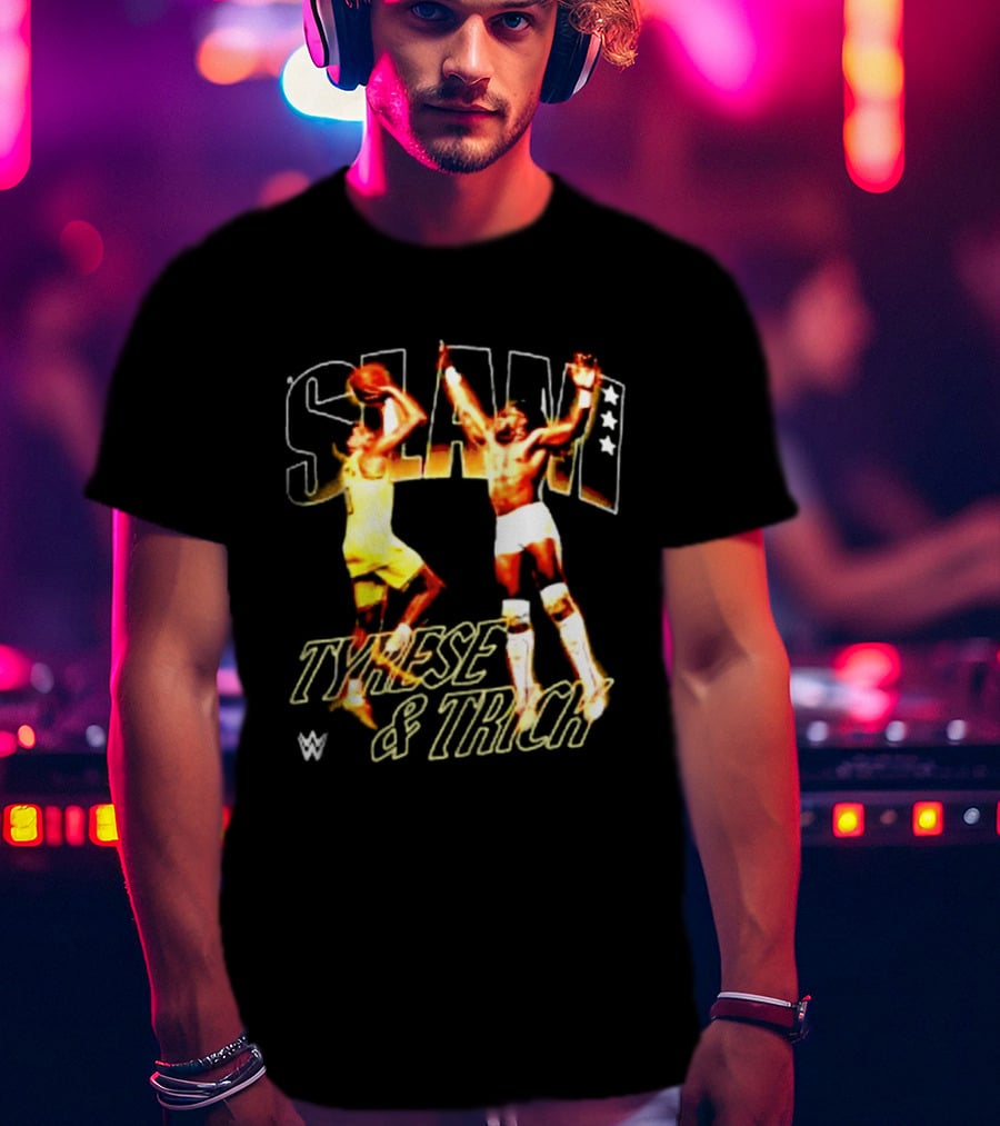 Slam Dunk Tyrese Haliburton Vs Trick Williams WWE Basketball Matchup T-Shirt