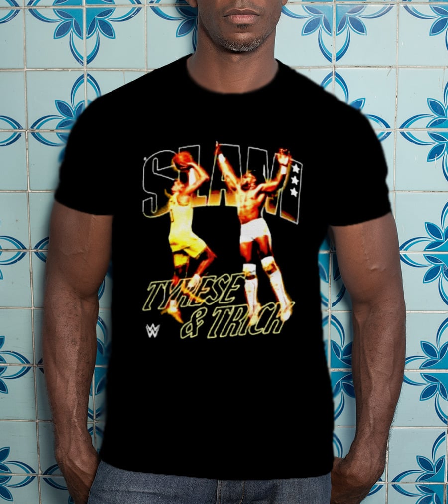 Slam Dunk Tyrese Haliburton Vs Trick Williams WWE Basketball Matchup T-Shirt