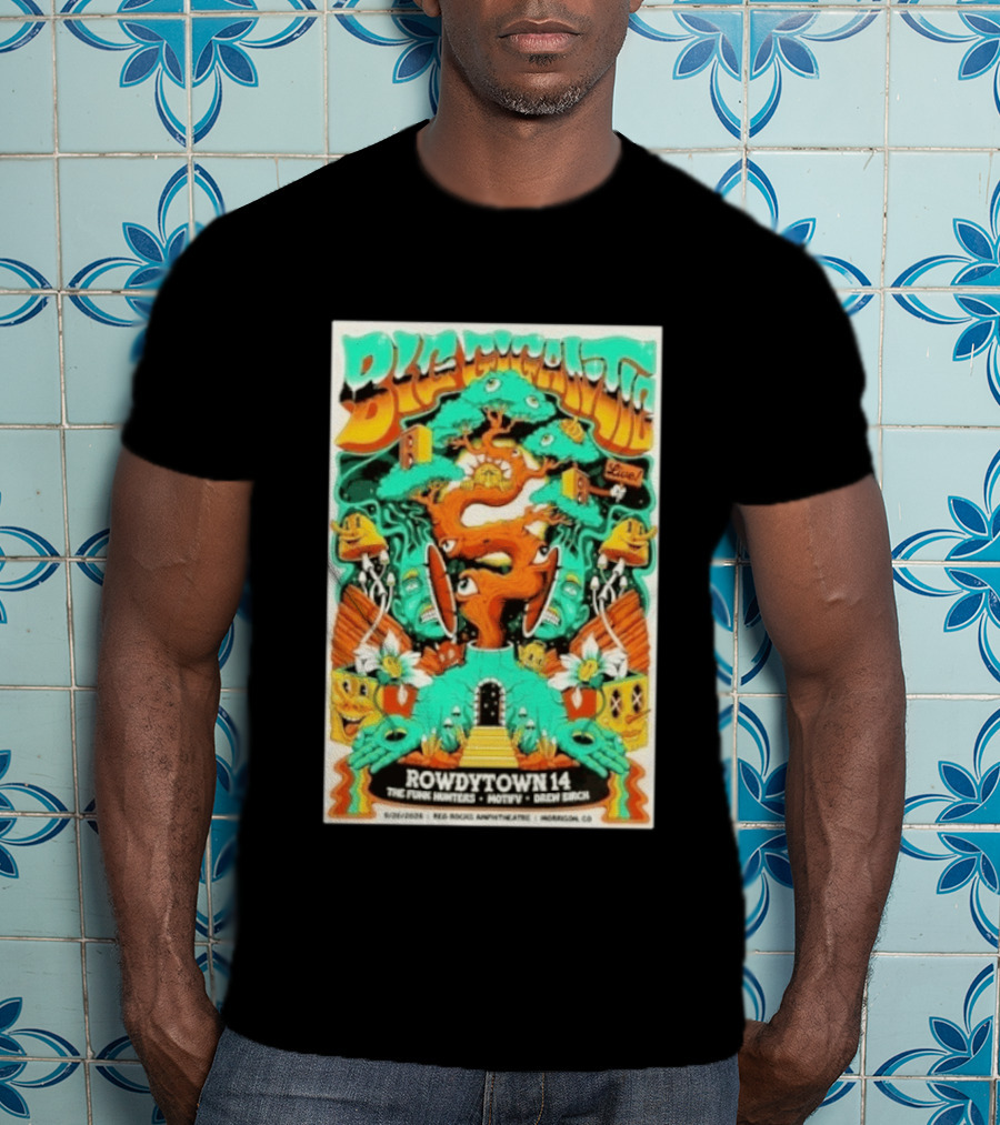 Boogie Nights Live Rowdytown 14 Red Rocks Amphitheatre 09.26.2026 The Funk Hunters Motifv Drew Birch T-Shirt