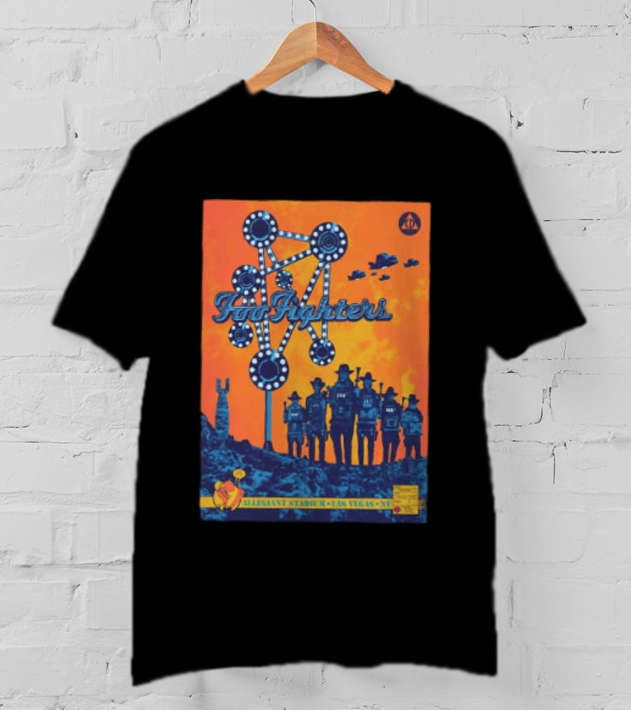 Foo Fighters Allegiant Stadium Las Vegas NV Space Theme Concert T-Shirt