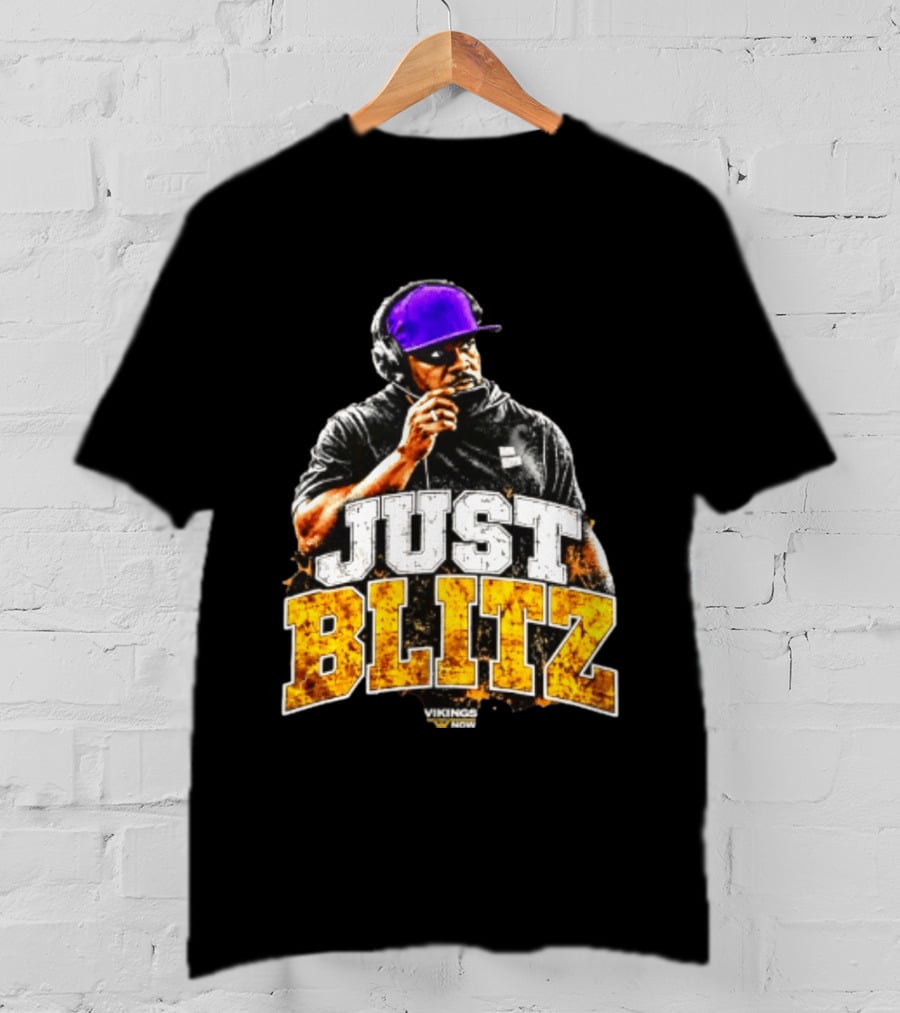 Brian Flores Just Blitz Vikings Now Bold Coaching Football Strategy T-Shirt