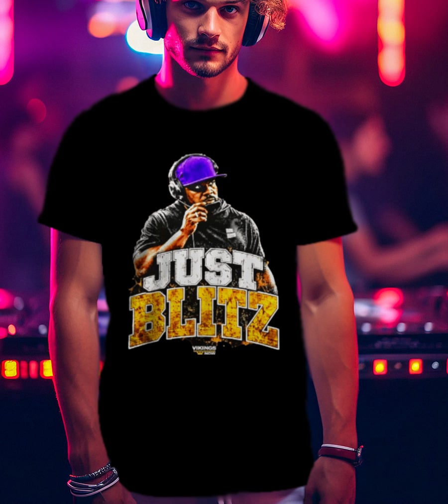 Brian Flores Just Blitz Vikings Now Bold Coaching Football Strategy T-Shirt
