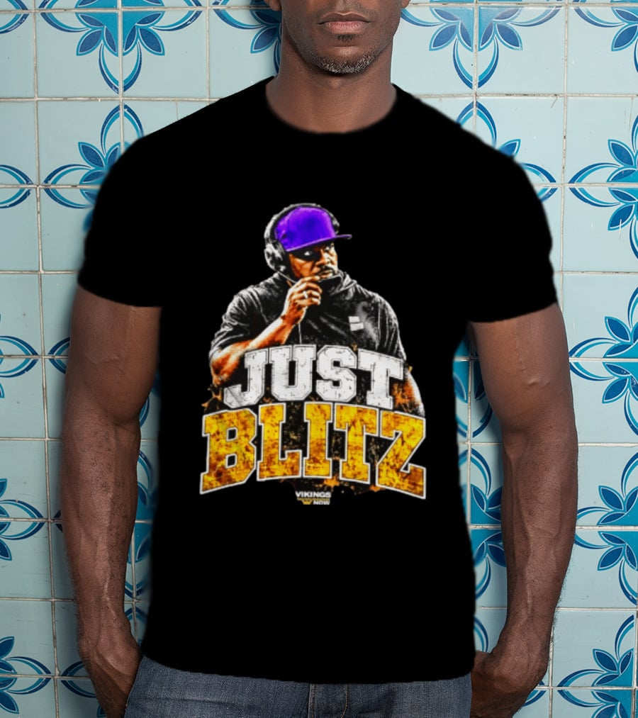 Brian Flores Just Blitz Vikings Now Bold Coaching Football Strategy T-Shirt