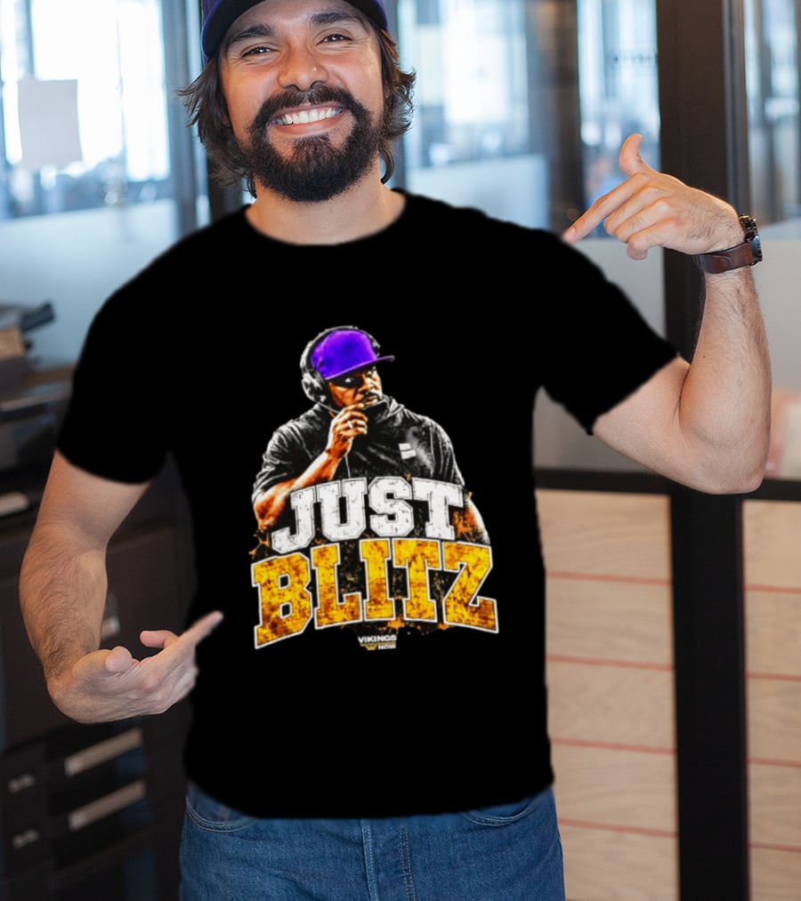 Brian Flores Just Blitz Vikings Now Bold Coaching Football Strategy T-Shirt