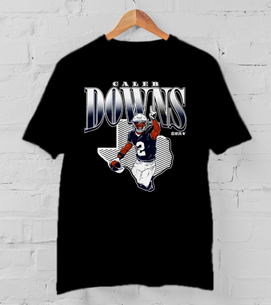 Caleb Downs 2026 Dallas Football Player Number 2 Texas T-Shirt