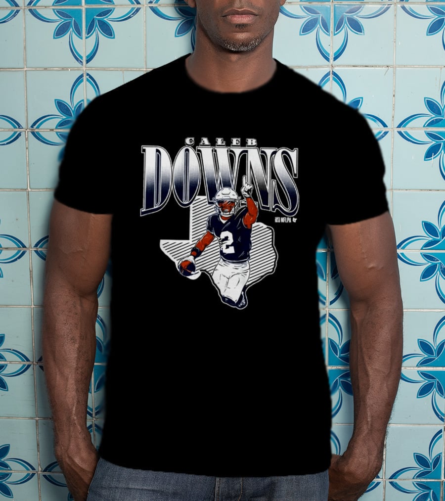 Caleb Downs 2026 Dallas Football Player Number 2 Texas T-Shirt