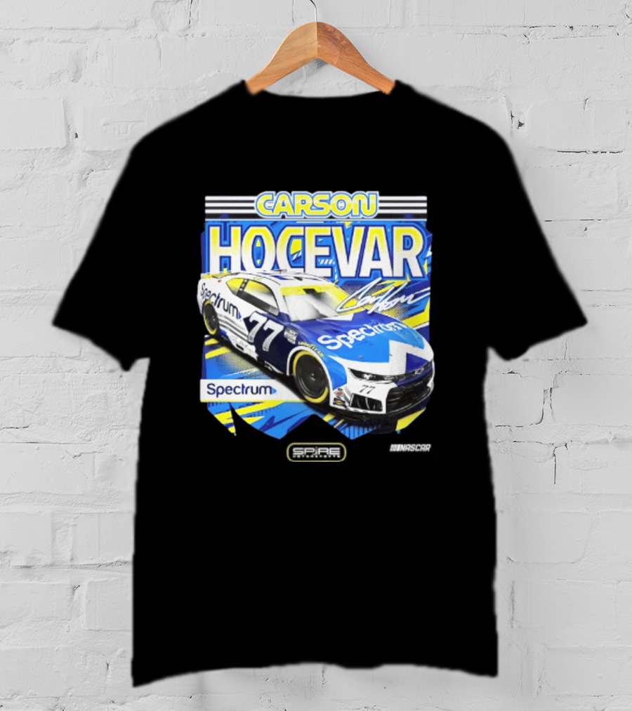 Carson Hocevar Spectrum 77 Racing Car Signature T-Shirt