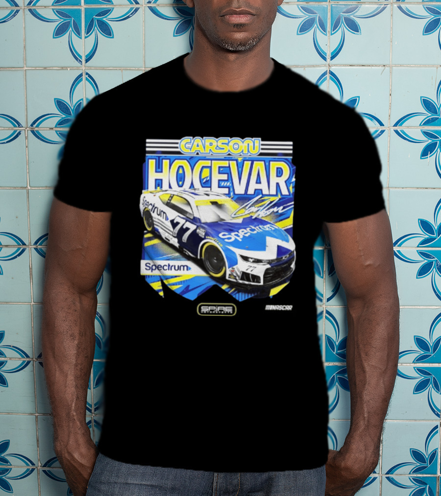 Carson Hocevar Spectrum 77 Racing Car Signature T-Shirt