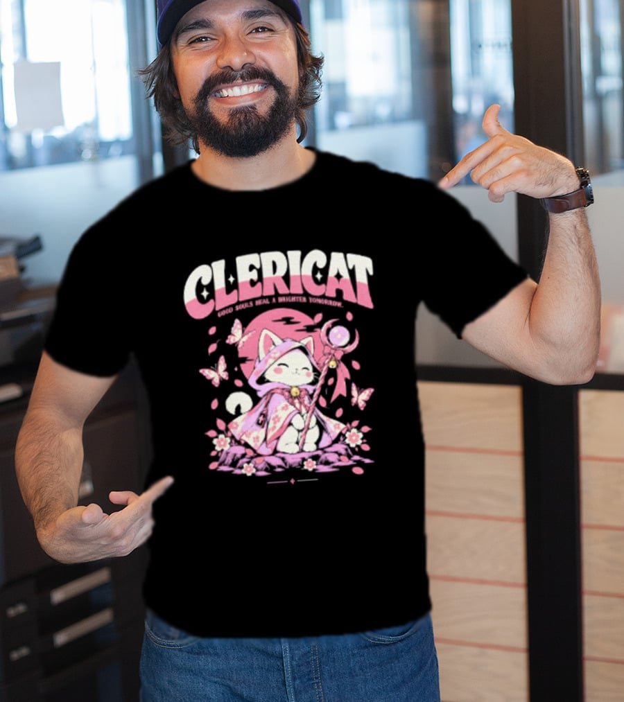Clericat Good Souls Heal A Brighter Tomorrow Butterfly Blossoms T-Shirt