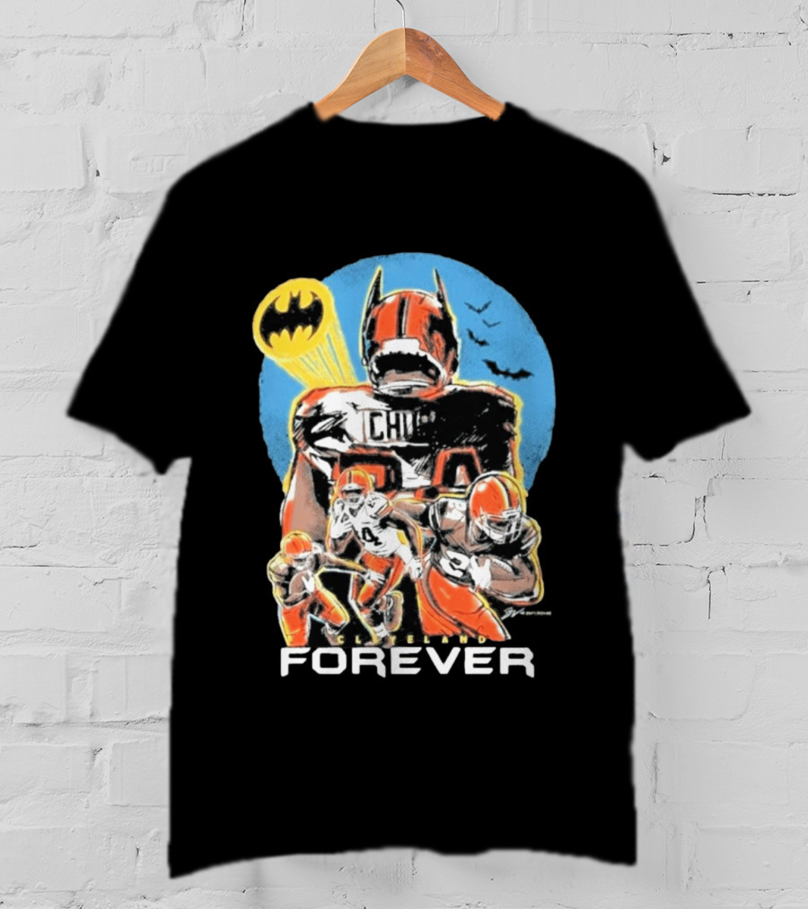 Cleveland Browns Nick Chubb Batman Signal Forever T-Shirt