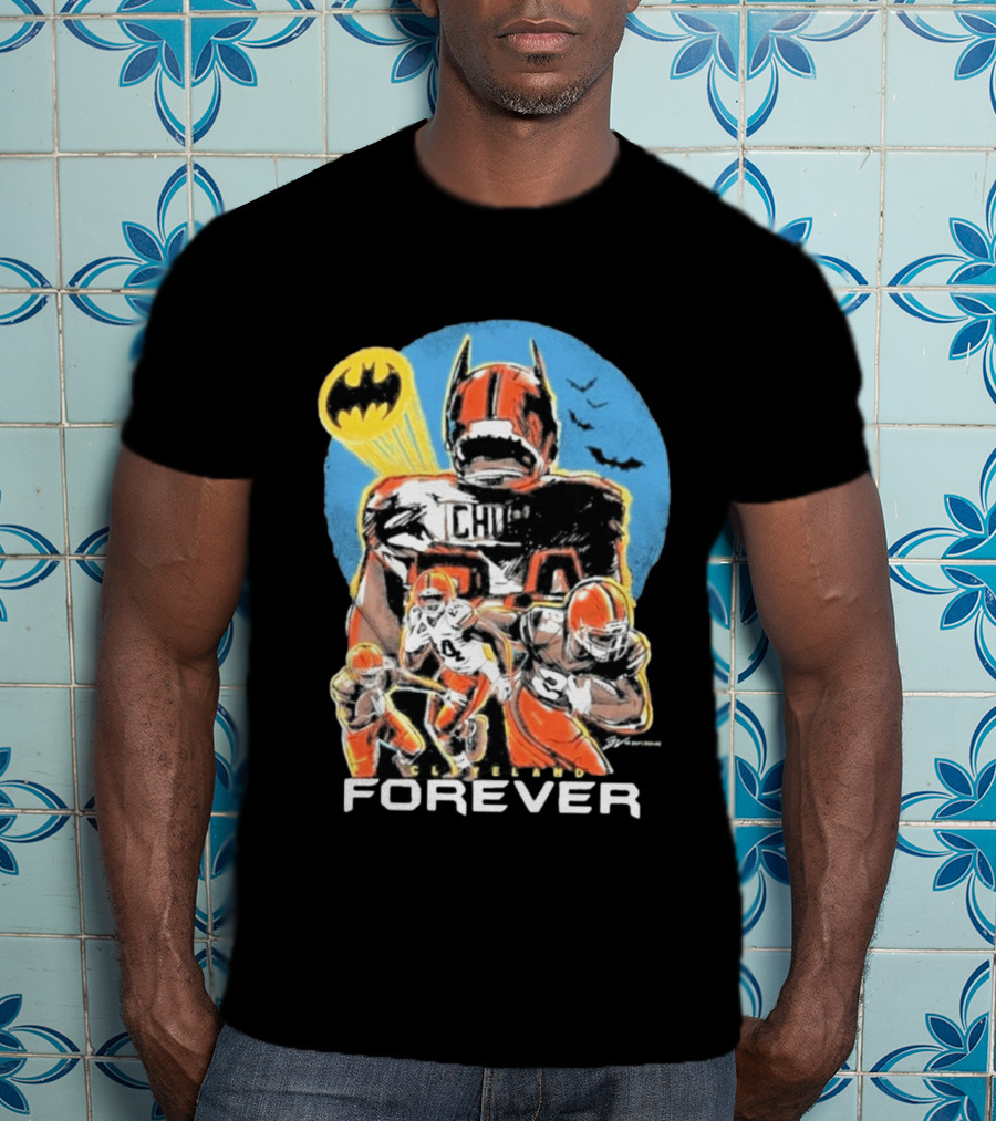 Cleveland Browns Nick Chubb Batman Signal Forever T-Shirt