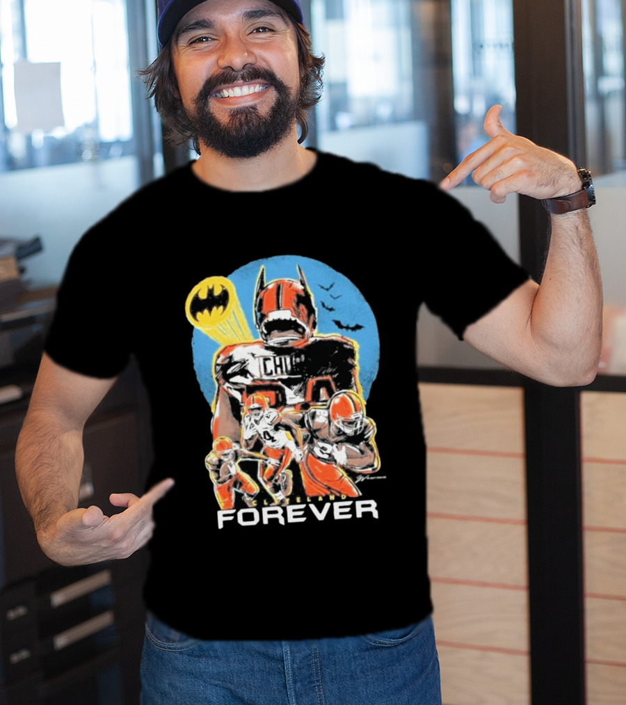Cleveland Browns Nick Chubb Batman Signal Forever T-Shirt