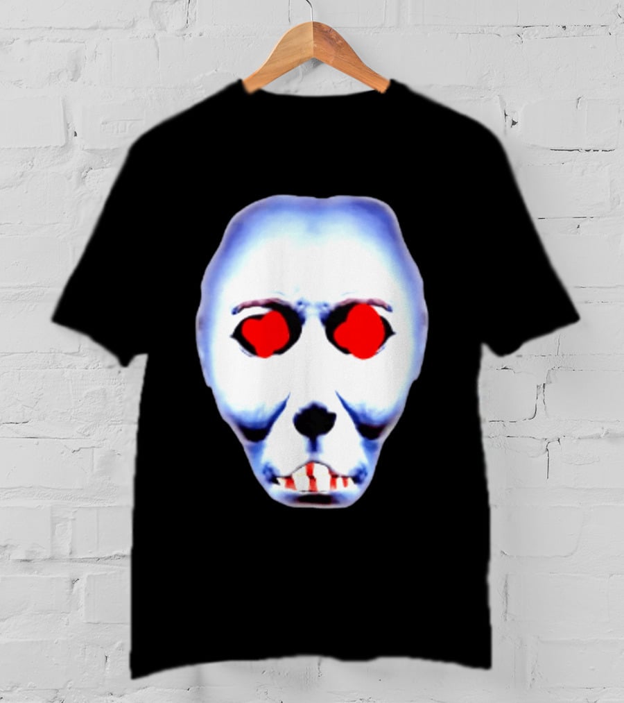 Creepy Alien Face With Red Eyes And Bread Teeth Surrealistic T-Shirt