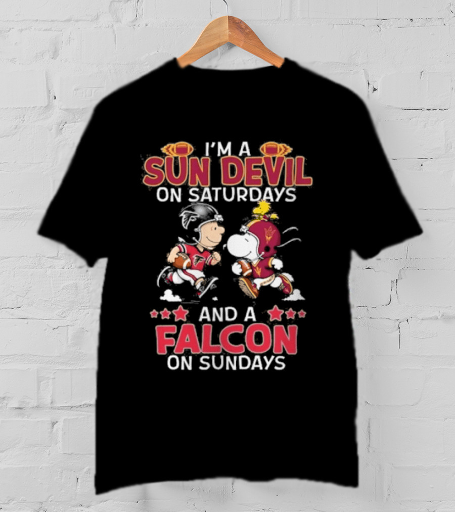 I'm A Sun Devil On Saturdays And A Falcon On Sundays Football Fans T-Shirt