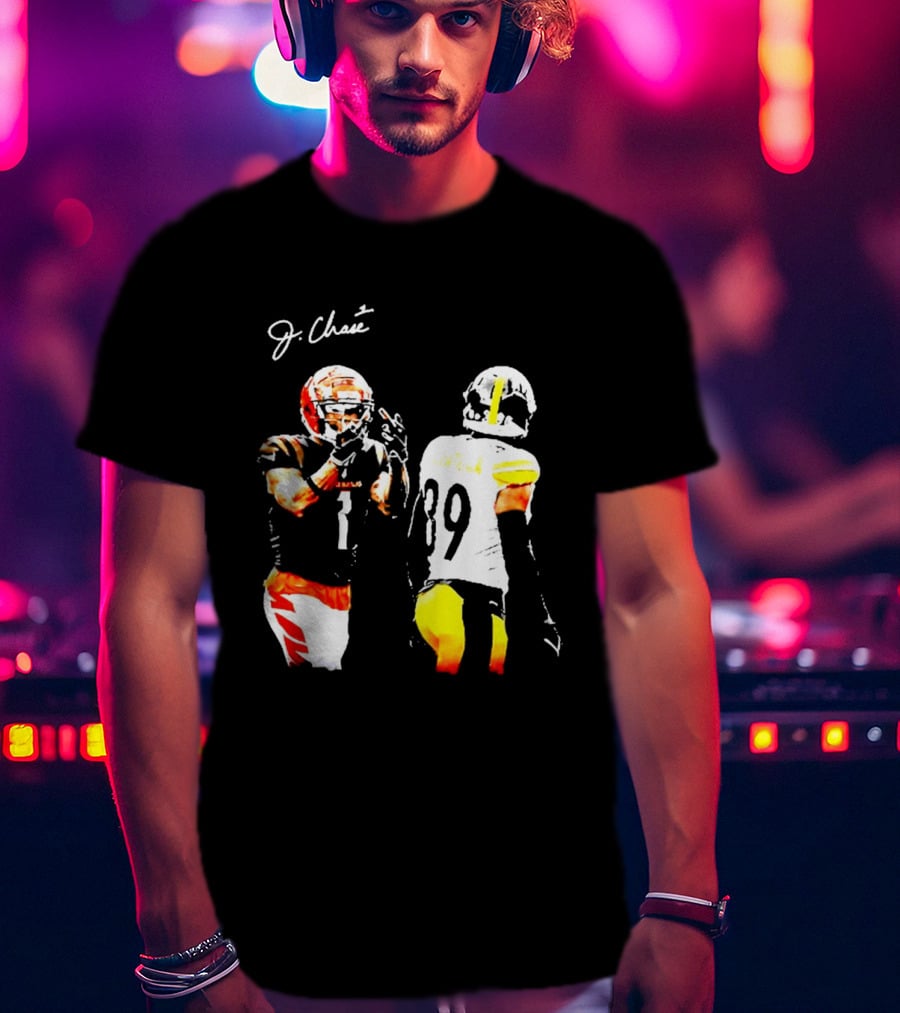 JaMarr Chase Vs Minkah Fitzpatrick Cincinnati Bengals Pittsburgh Steelers Football T-Shirt