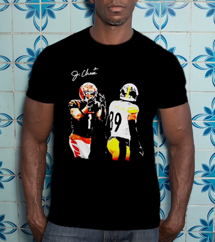 JaMarr Chase Vs Minkah Fitzpatrick Cincinnati Bengals Pittsburgh Steelers Football T-Shirt