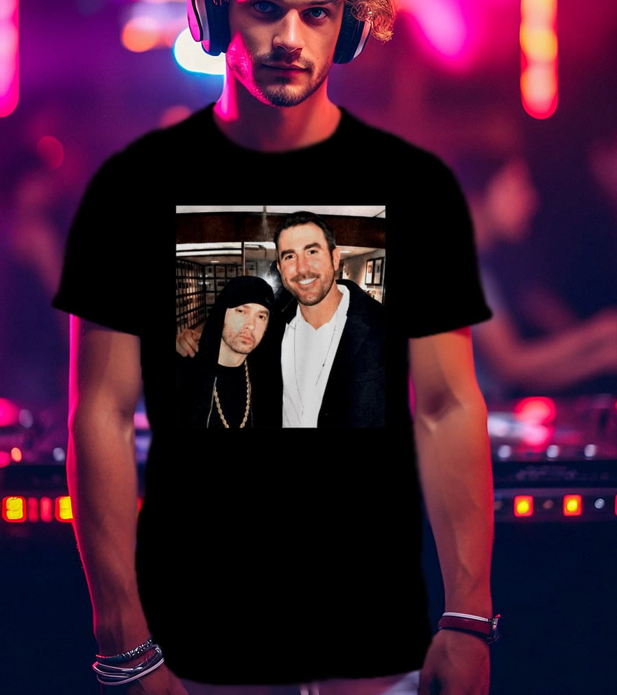 Justin Verlander Eminem Iconic Collaboration Moment T-Shirt