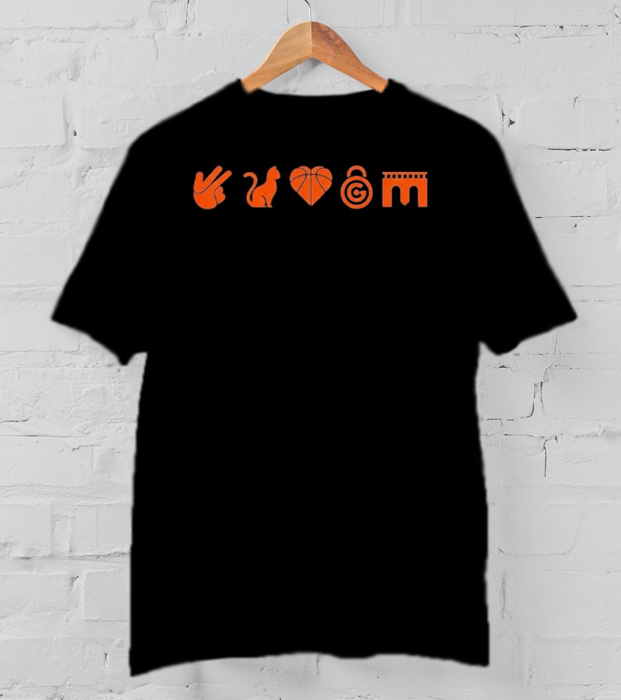 Knicks Peace Cat Basketball Heart Lock Bridge T-Shirt