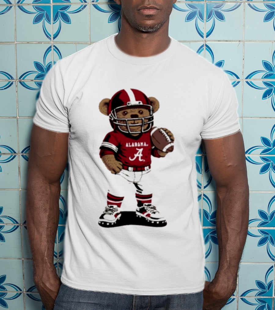 Alabama Crimson Tide 2026 Teddy Bear Football NCAA Team Spirit T-Shirt