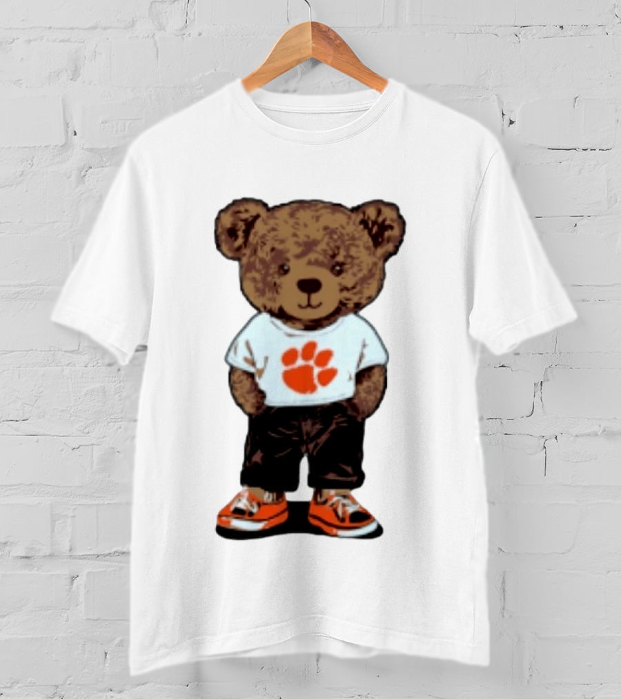 Clemson Tigers 2026 NCAA Bear Graphic With Paw Print T-Shirt