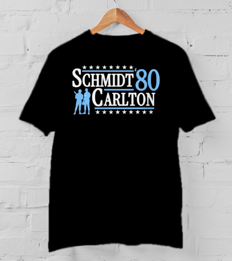 Schmidt Carlton 80 Phillies Baseball Legends T-Shirt