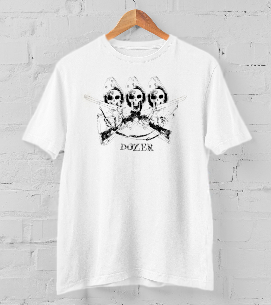 Dozer Three Skulls With Rifles Stoner Rock T-Shirt