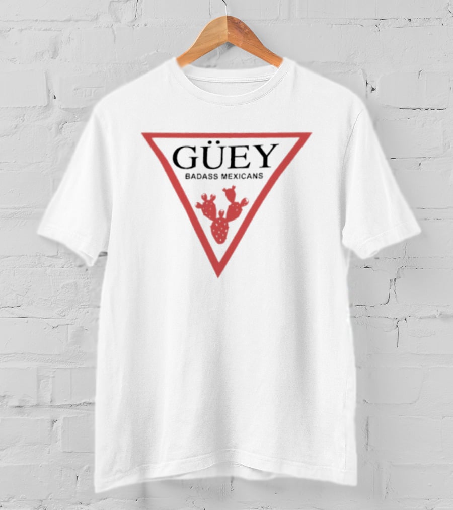 Güey Badass Mexicans Cactus Triangle Mexican Culture T-Shirt