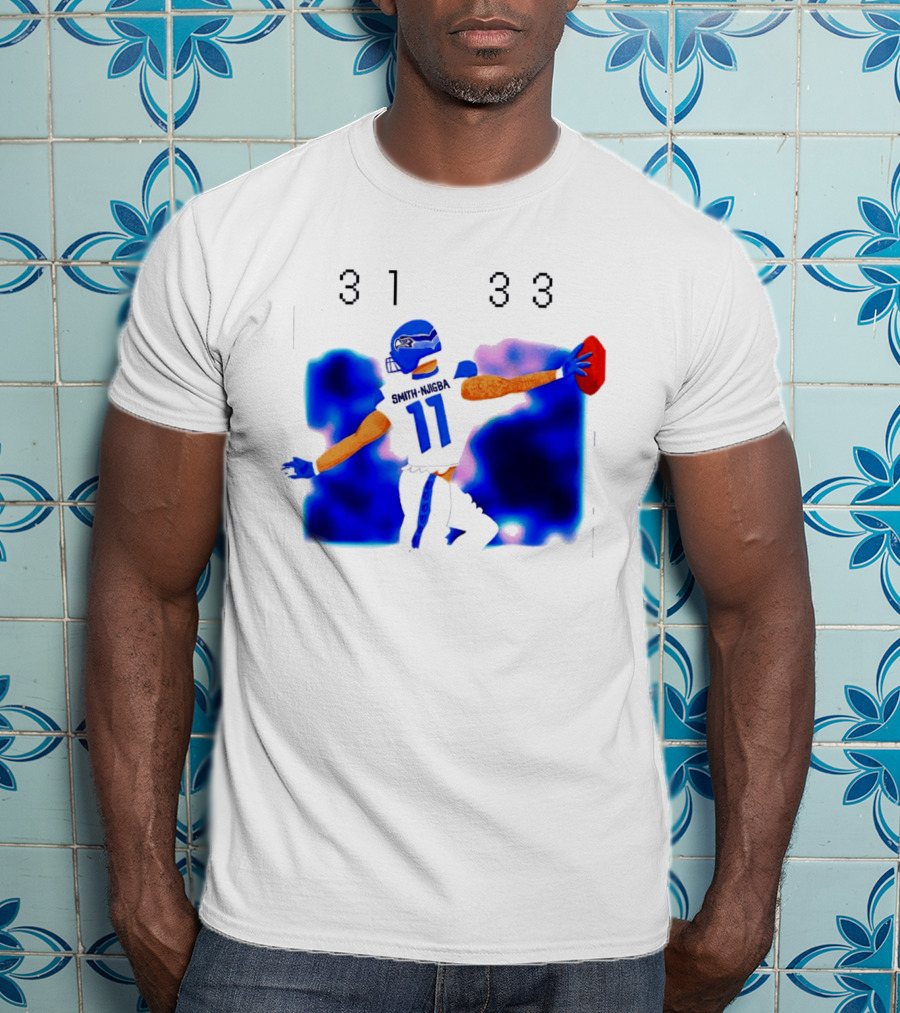 Jaxon Smith Njigba Seattle Seahawks 11 Football Catch 31 33 T-Shirt
